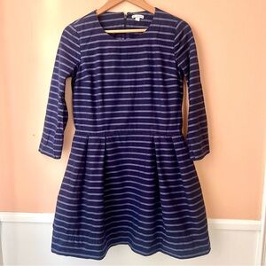 Gap | Blue Striped Long Sleeve Dress Women Size 6